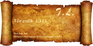 Törzsök Lili névjegykártya